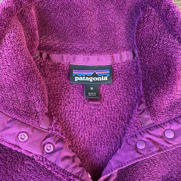 Patagonia Women's Purple Re-Tool Snap-T Fleece Pullover Sweater Size M - Picture 6 of 9